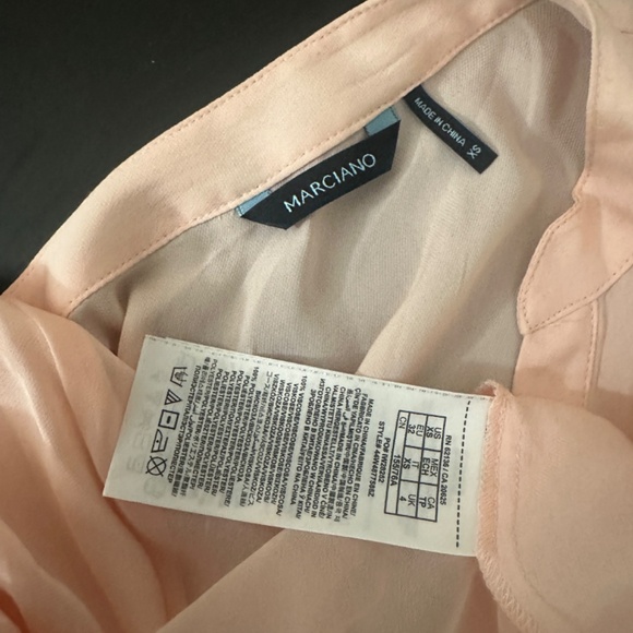 Marciano Sheer High Low Blouse XS Gently worn 100% viscose transparent fabric - Picture 5 of 6
